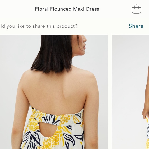 Anthropologie floral flounced maxi dress XSP or MP - Picture 5 of 8